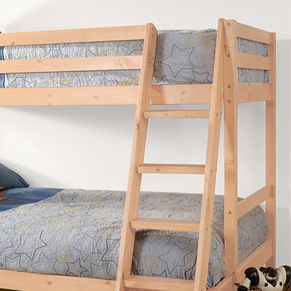 Brooklyn Triple Sleeper Natural Wooden Bunk Bed Image 2