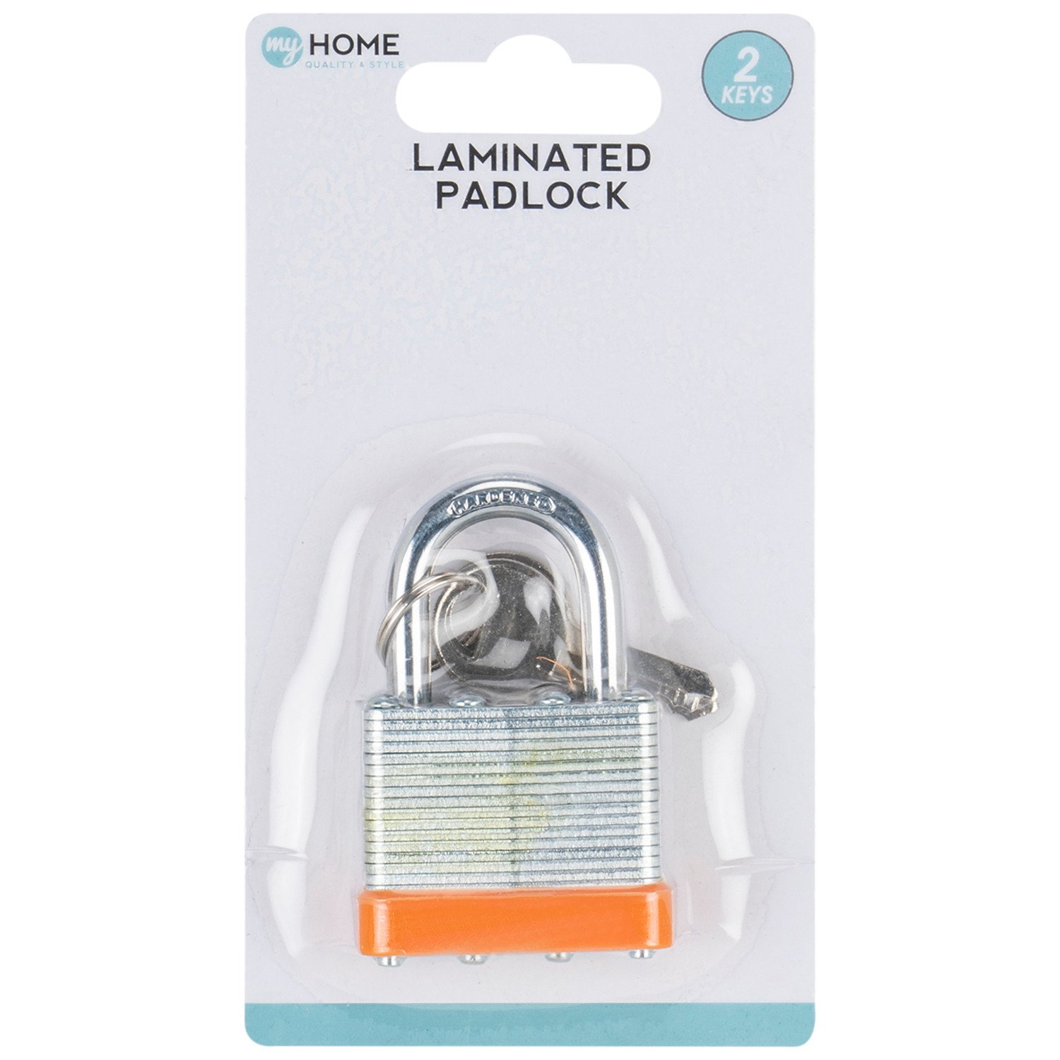 My Home Medium Brass Stainless Steel Laminated Keyed Padlock Image