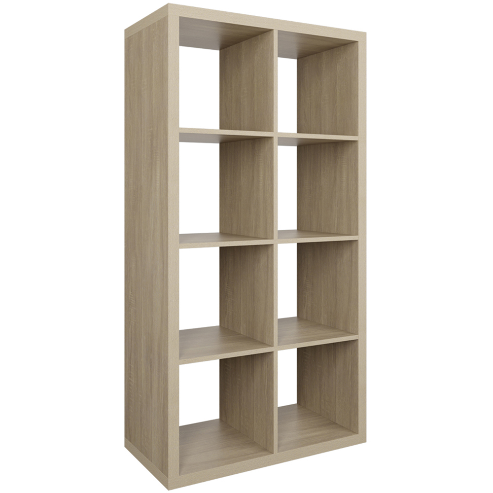 Clever Cube 8 Shelf Light Oak Effect Storage Unit Image 2