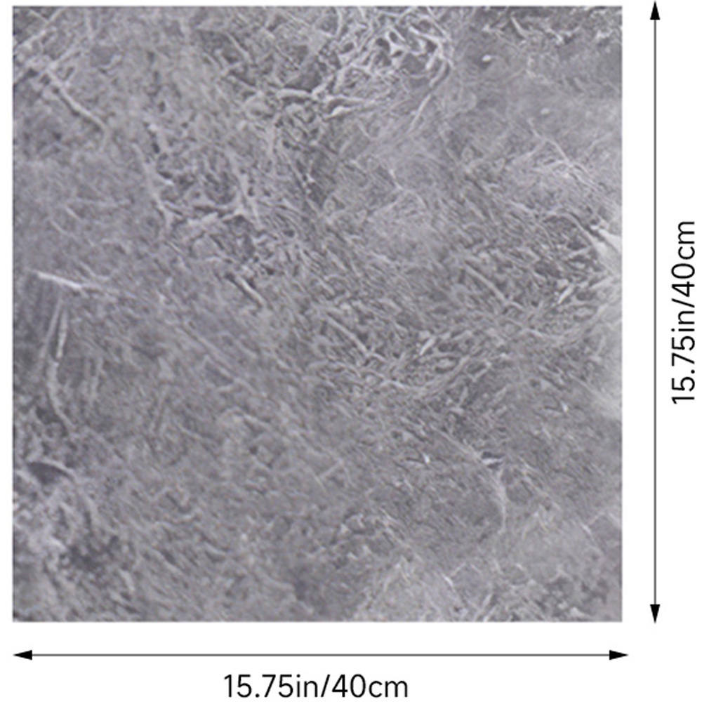 Living and Home Marble Patterned Grey Self Adhesive PVC Wall Sticker 10 Pack Image 3