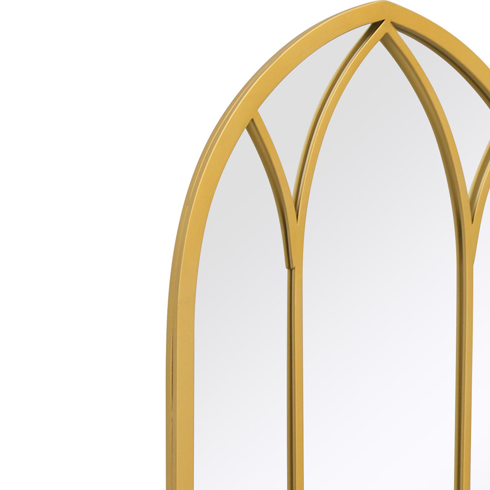 The Arcus Gold Arched Wall Mirror 83 x 48cm Image 5