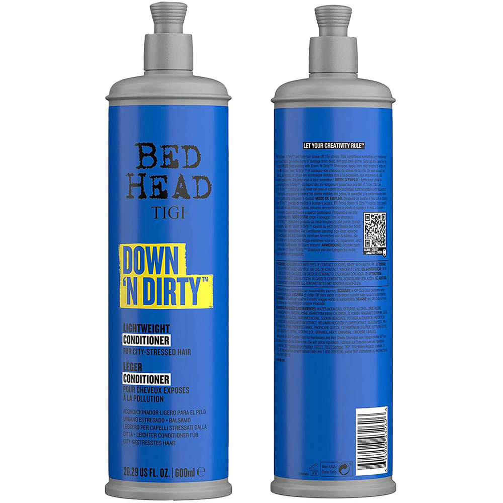 TIGI Bed Head Down N' Dirty Detox and Repair Lightweight Conditioner 600ml 6 Pack Image 4