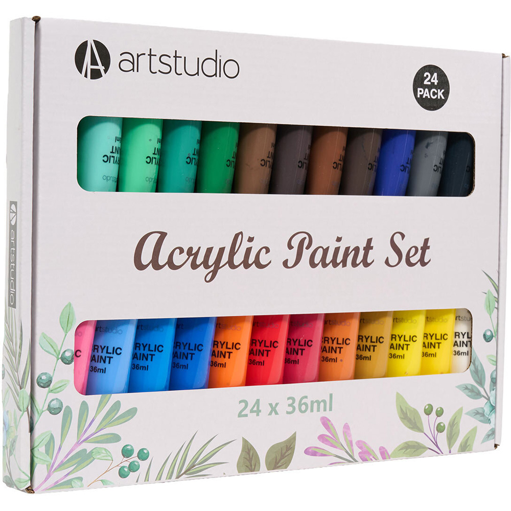 Pack of 24 Acrylic Paint Set Image 2