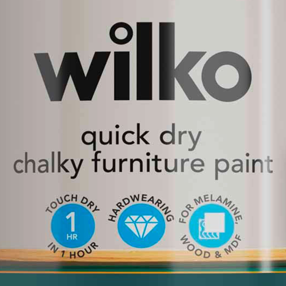 Wilko Quick Dry Jaded Teal Furniture Paint 750ml Image 3