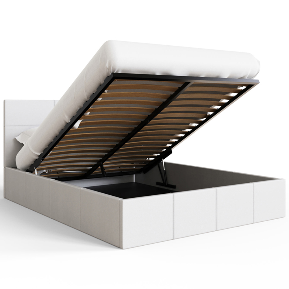 GFW King Size White End Lift Ottoman Bed Image 7