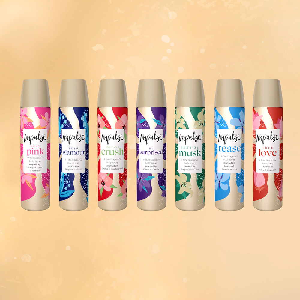 Impulse True Love Blend of Natural Scents Body Spray Deodorant 75ml 6 Pack Image 7