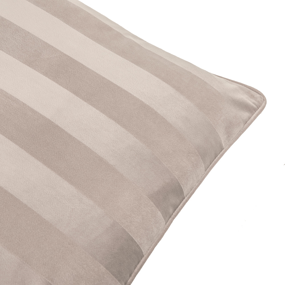 Paoletti Regency Stripe Grey Velvet Cushion 45 x 45cm Image 2