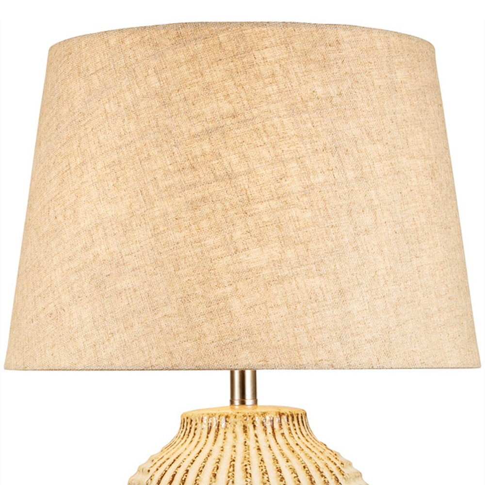 The Lighting and Interiors Harmony Aztec Linen Shade Table Lamp