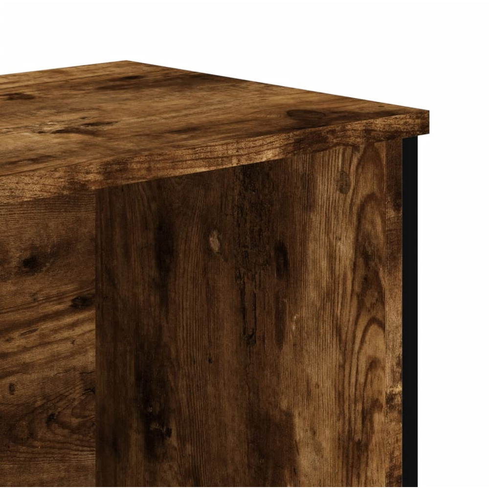 vidaXL 4 Shelf Smoked Oak Bookcase Image 6