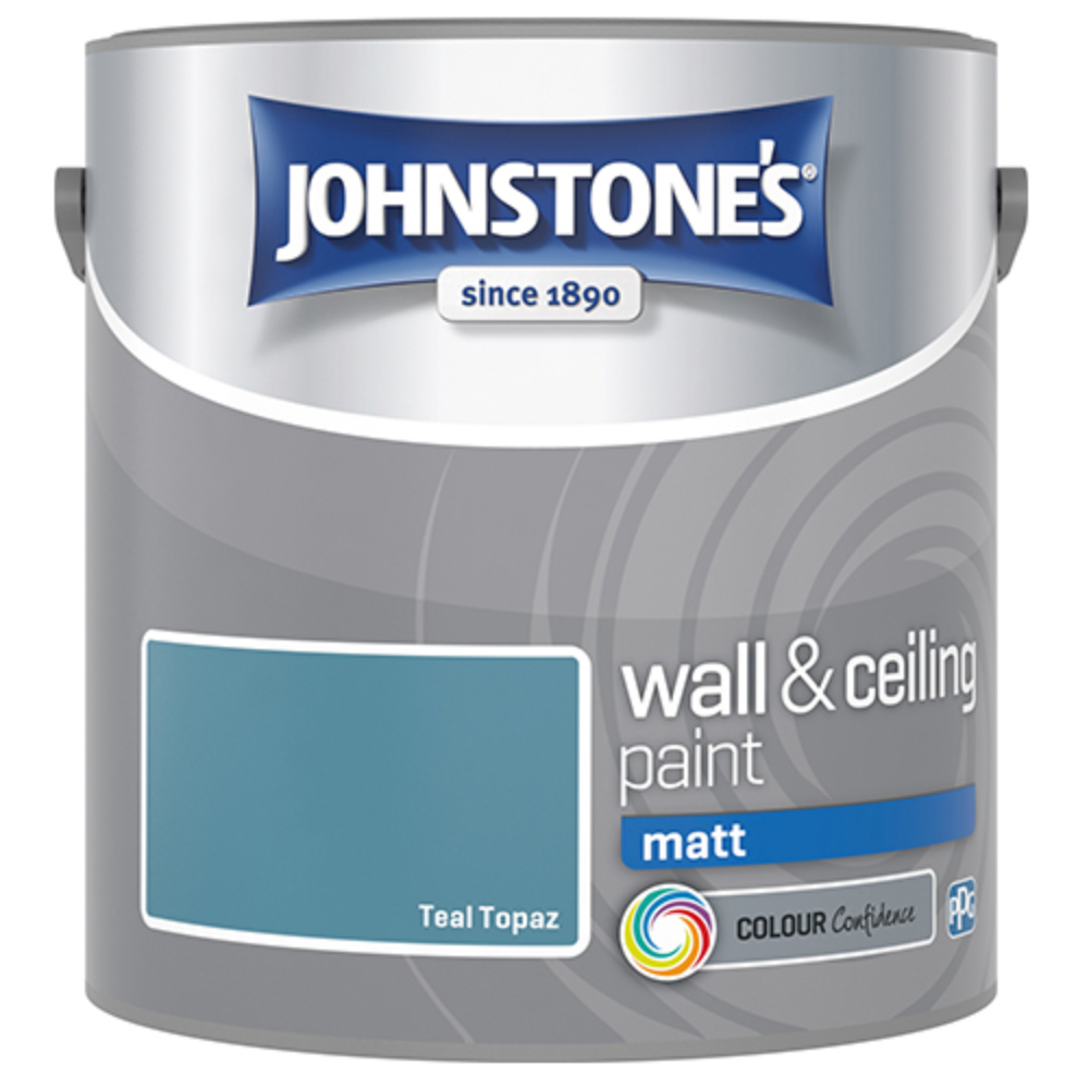 Johnstone's Walls & Ceilings Teal Topaz Matt Emulsion Paint 2.5L Image 2