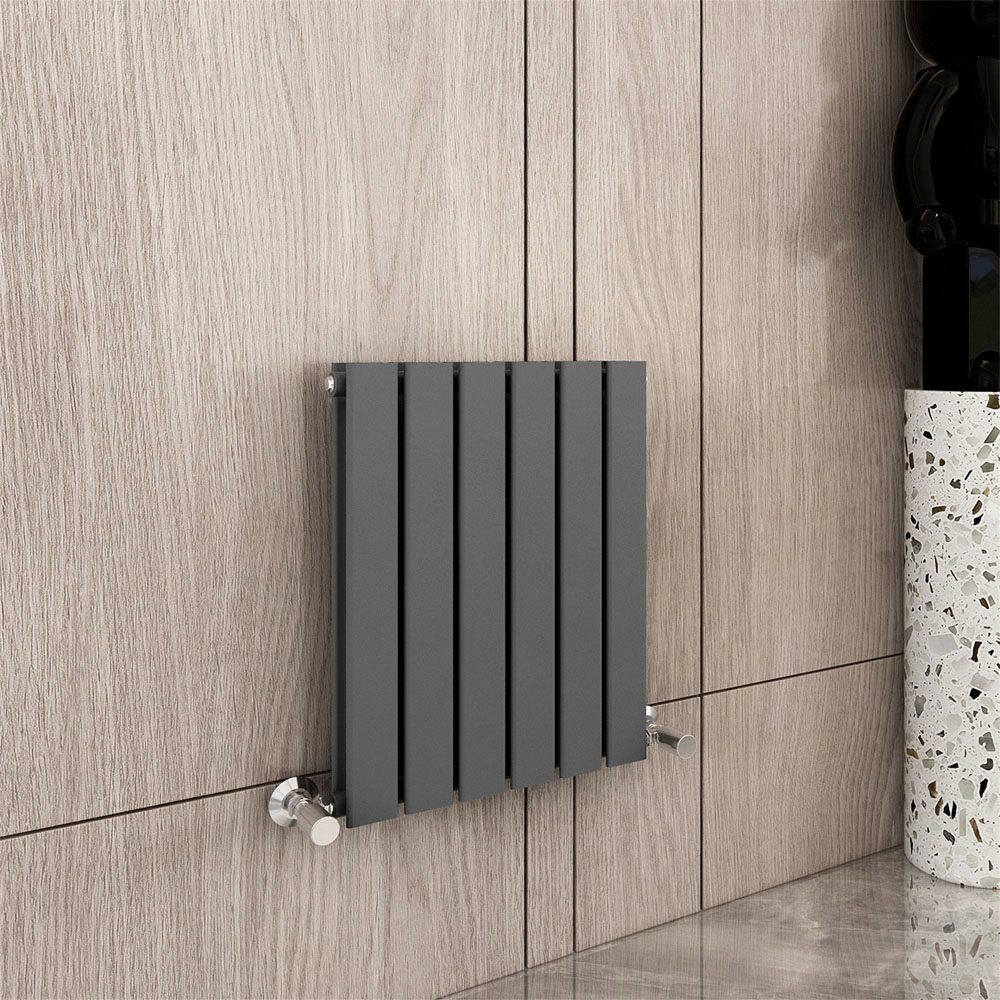 Anthracite 2768 BTU Double Flat Panel Vertical Column Radiator 600 x 408mm Image 2