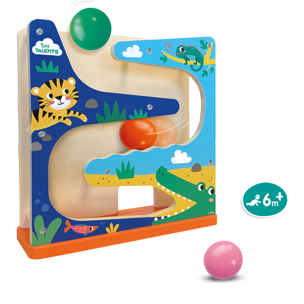 SES Creative Tiny Talents Wooden Crocodile Ball Track Image 3