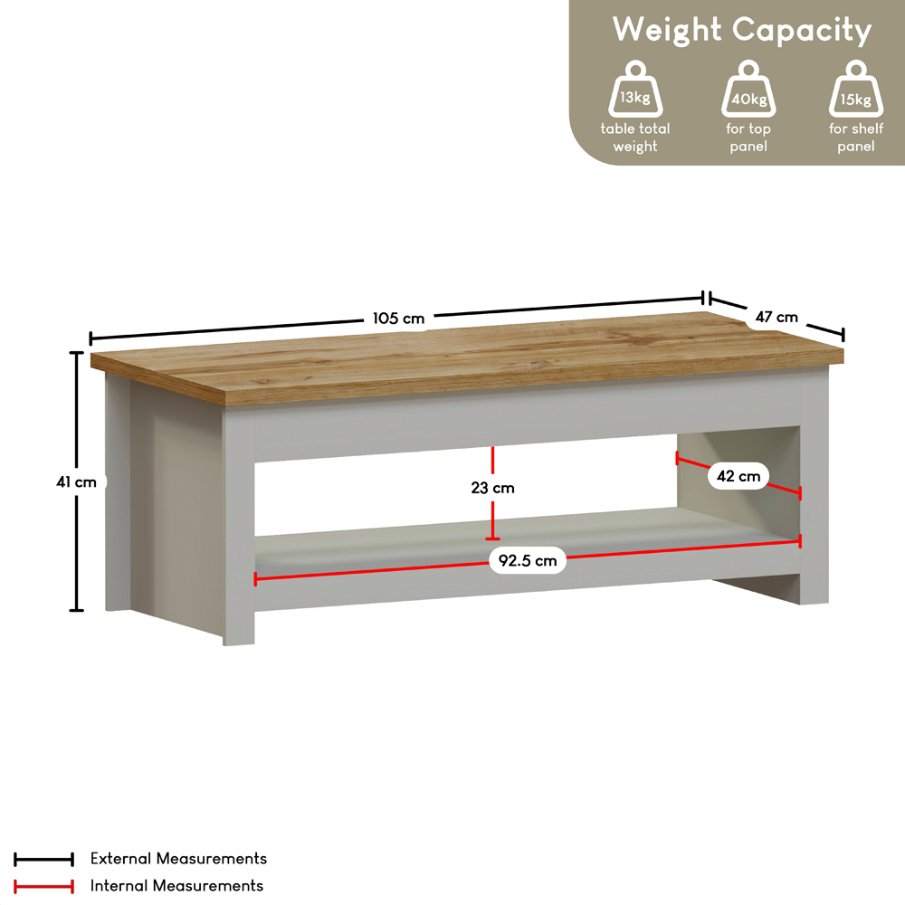 VIDA DESIGNS Arlington Grey Coffee Table Image 8
