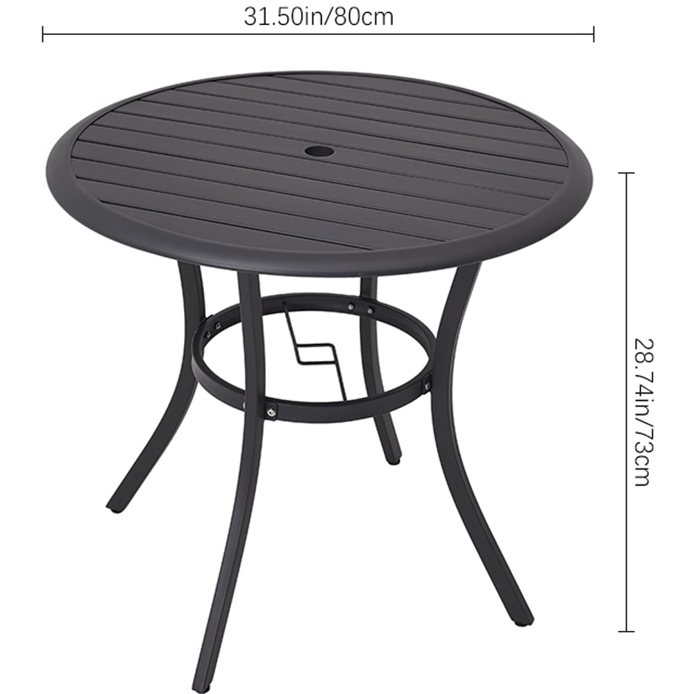 Living and Home Wicker 2 Seater Slatted Patio Set Image 8