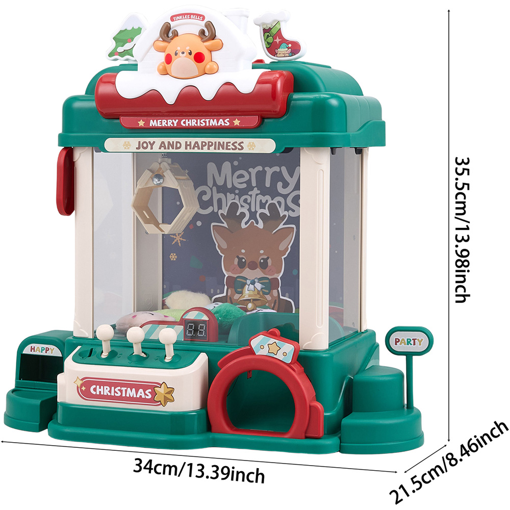 H&O Direct Kids Mini Christmas Theme Claw Machine with Prizes Image 7