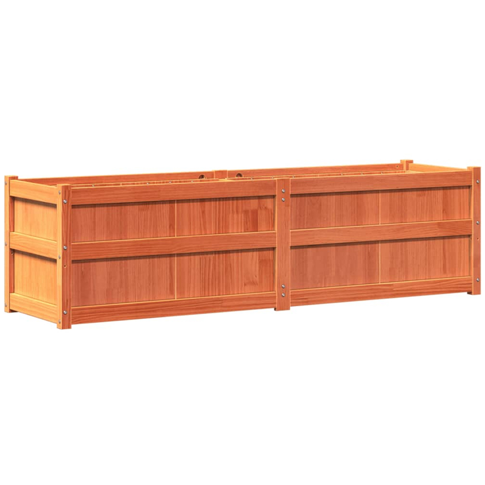 vidaXL Wax Brown Solid Pine Wood Garden Planter 180 x 50 x 50cm Image 6