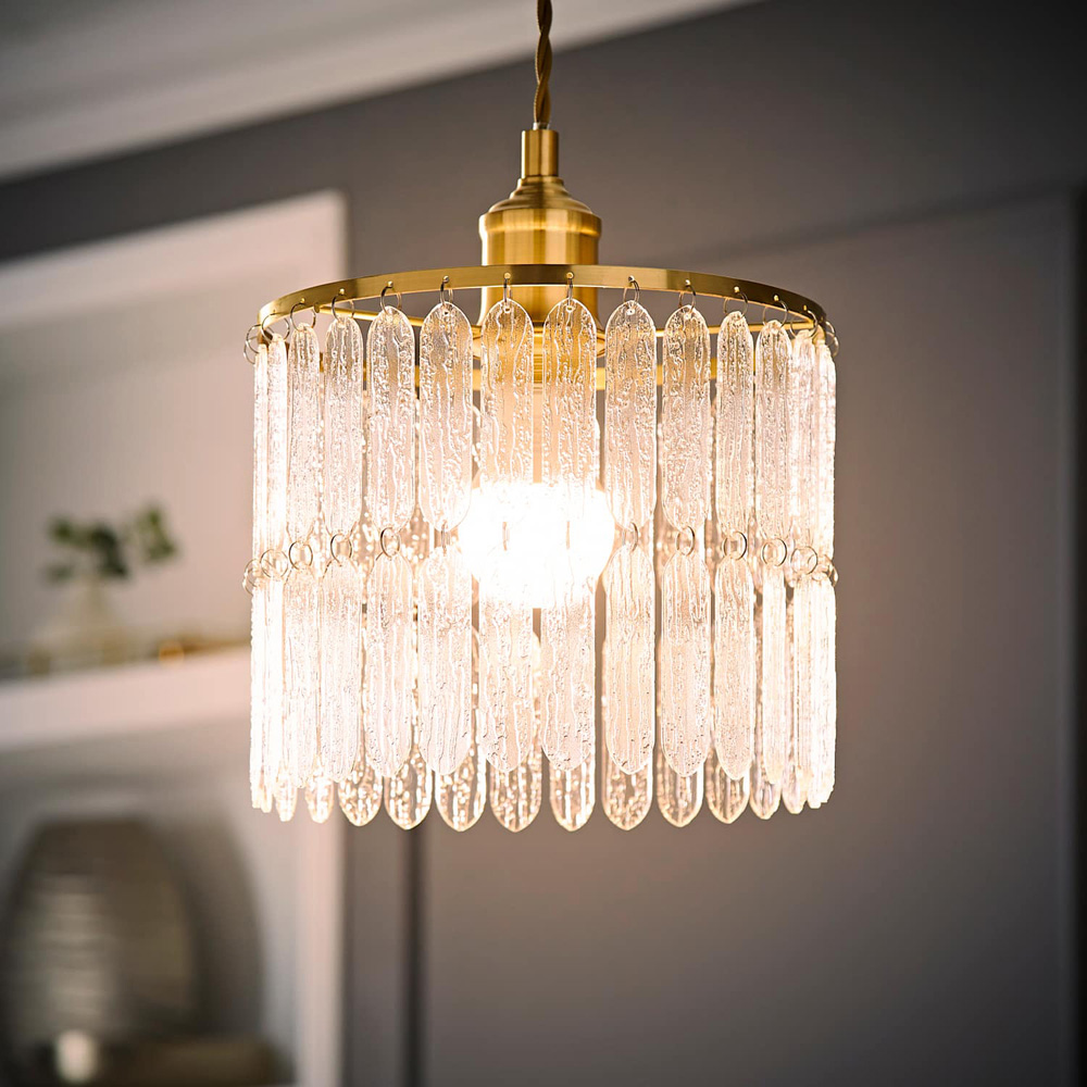ValueLights Aldgate Textured Acrylic Pendant Shade Image 6