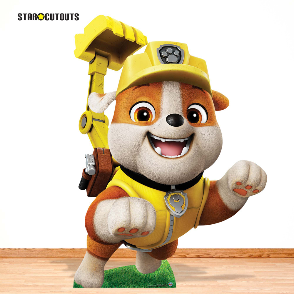 Star Cutouts Rubble Paw Patrol Cardboard Cutout 4.4ft Image 2