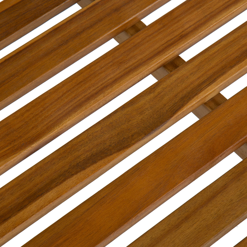 Charles Bentley Brown Wooden Bench Image 5