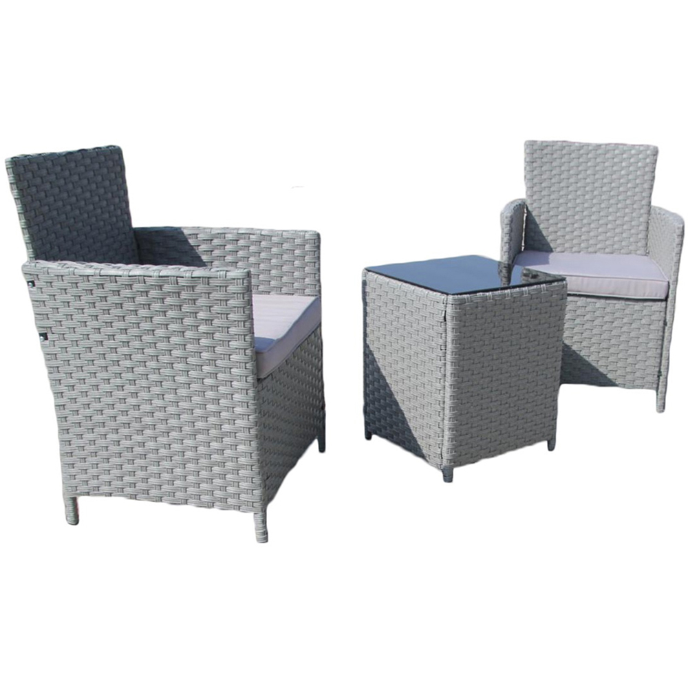 Furniture One 2 Seater Grey Rattan Garden Lounge Set Image 3