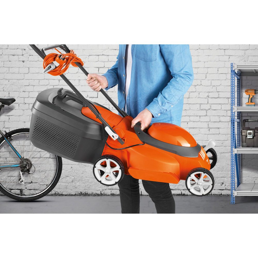Flymo EasiStore FES340R 1400W 34cm Rotary Electric Lawn Mower Image 2