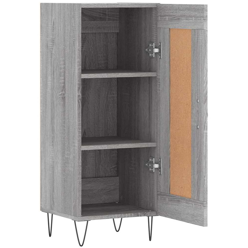 vidaXL Single Door Grey Sonoma Wooden Sideboard Image 6