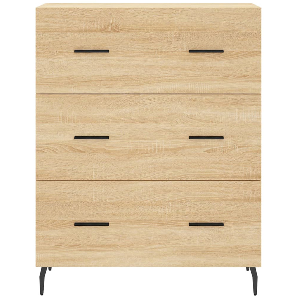 vidaXL 3 Drawer Sonoma Oak Sideboard Image 5