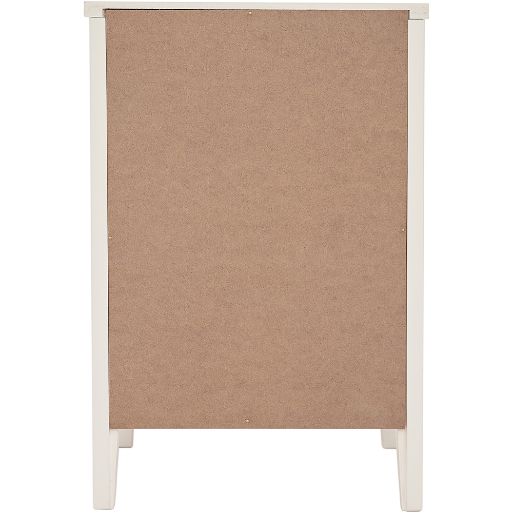 Monti Single Door Single Drawer White Bedside Table Image 4