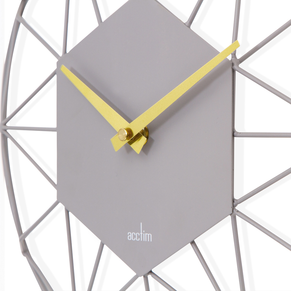 Acctim Alva Owl Grey Metal Wire Clock Image 4