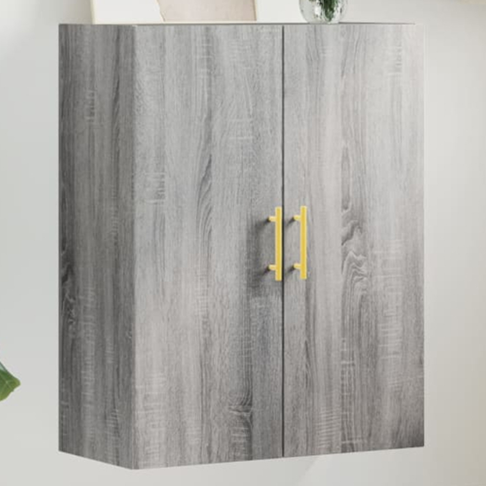 vidaXL 2 Door Grey Sonoma Wall Mounted Cabinet Image 1