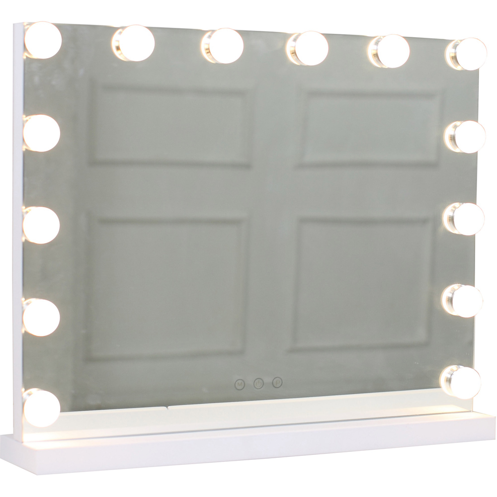 Jack Stonehouse White Sophia Hollywood Vanity Mirror with 15 LED Bulbs Image 1