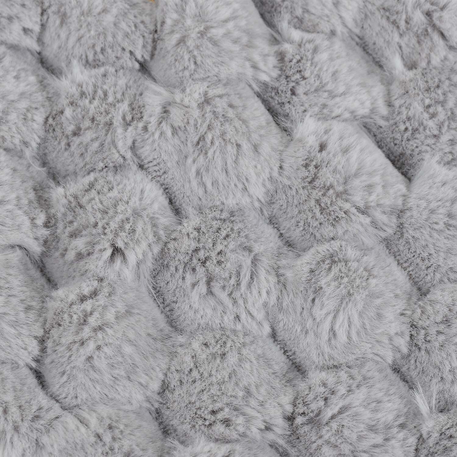 Textured Fur 2L Hot Water Bottle Image 4