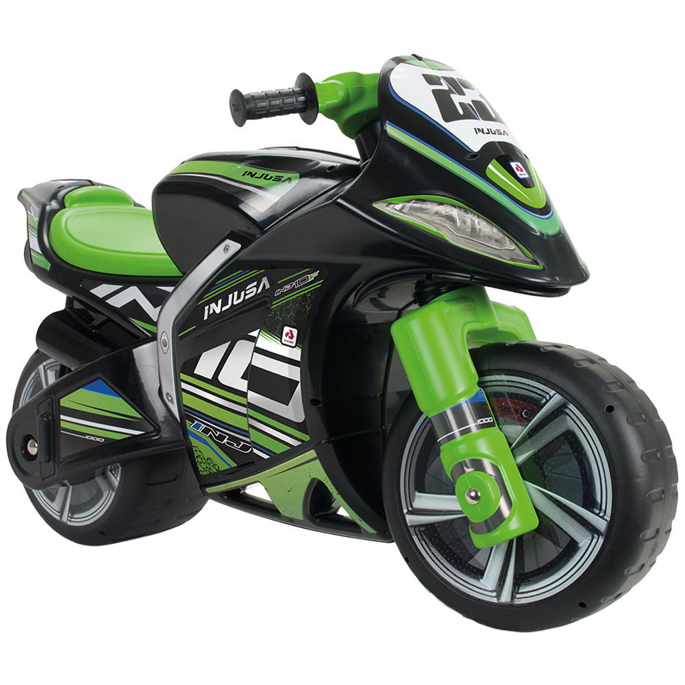 Injusa Black Kids Winner XL Foot to Floor Motorbike Image 1