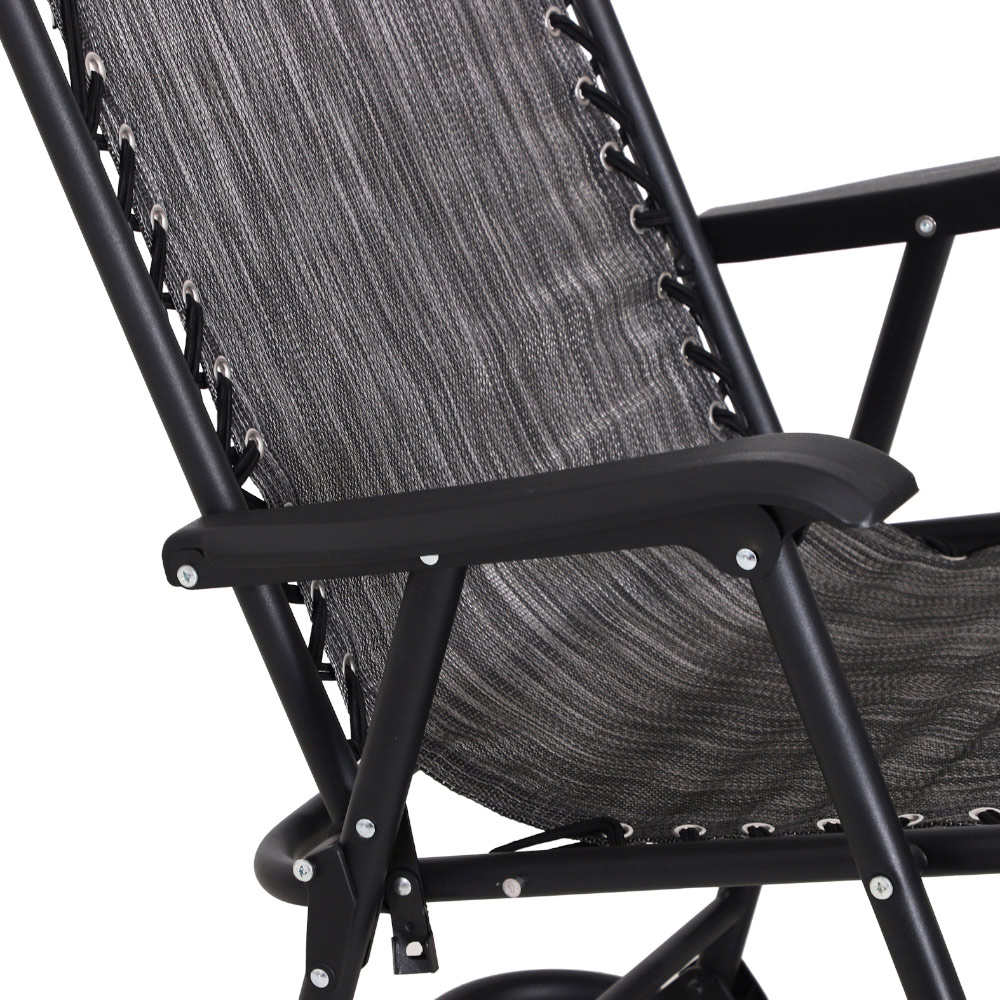 Outsunny Grey Zero Gravity Folding Rocking Chair Image 3