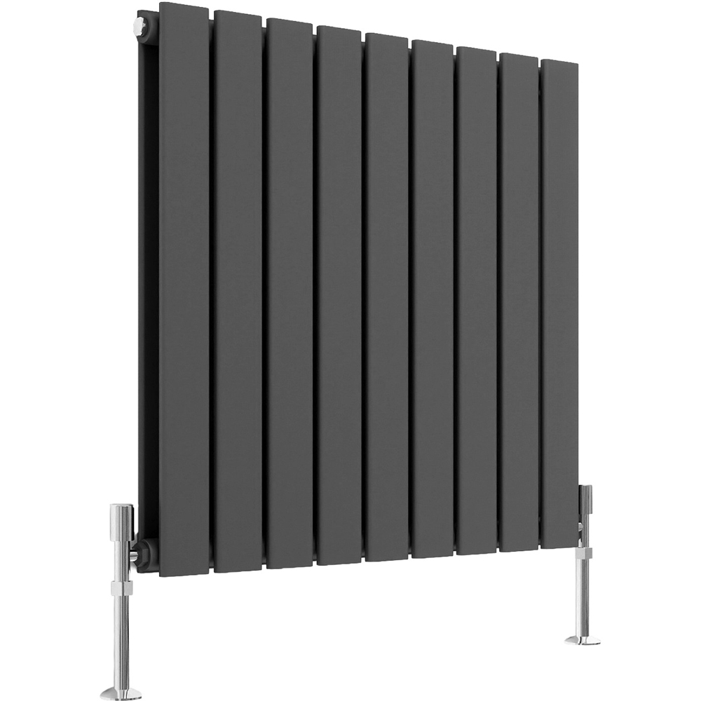 Stech Homes 2719 BTU Anthracite Double Panel Horizontal Flat Radiator 600 x 612mm Image 1