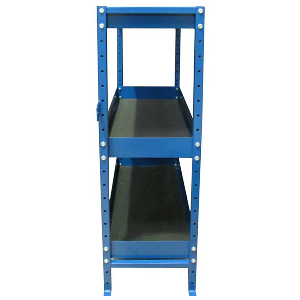 MonsterShop 3 Shelf Blue Lightning Metal Van Shelving Rack Image 3