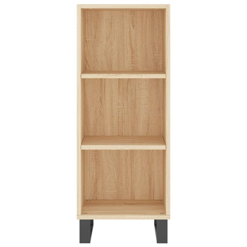 vidaXL Single Glass Door 3 Shelf Sonoma Oak Highboard Image 8