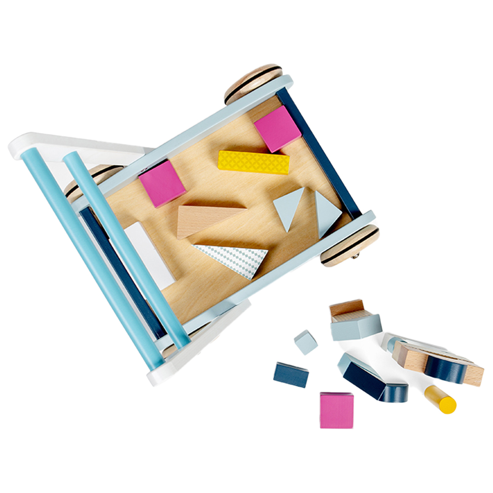 Bigjigs Toys 25 Piece Wooden Baby Walker Multicolour Image 5