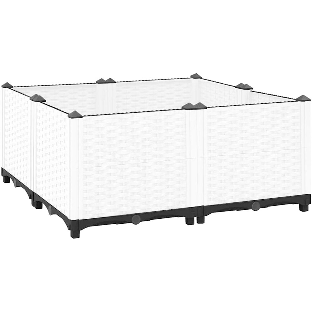 vidaXL Grey Polypropylene Raised Garden Bed 38 x 80 x 80cm Image 1