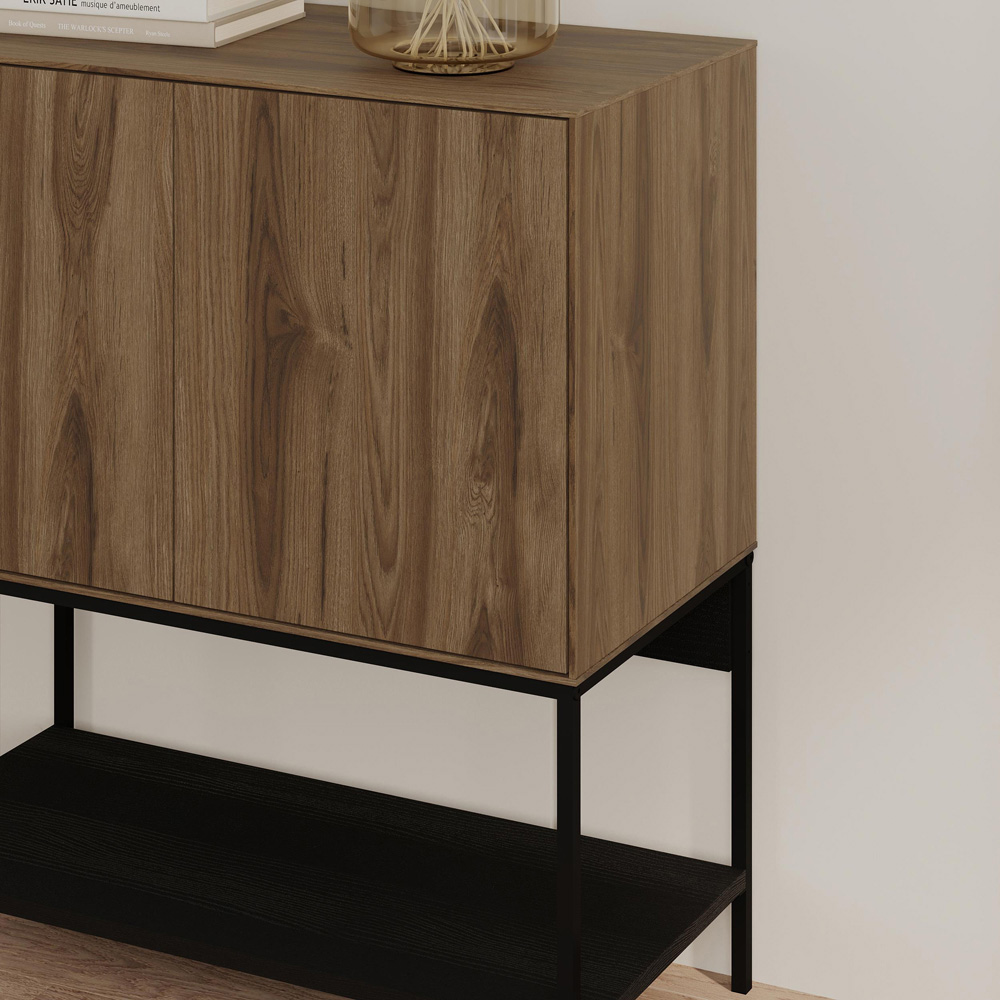 Decortie Amira 2 Door Single Shelf Deep Oud Console Table Image 3
