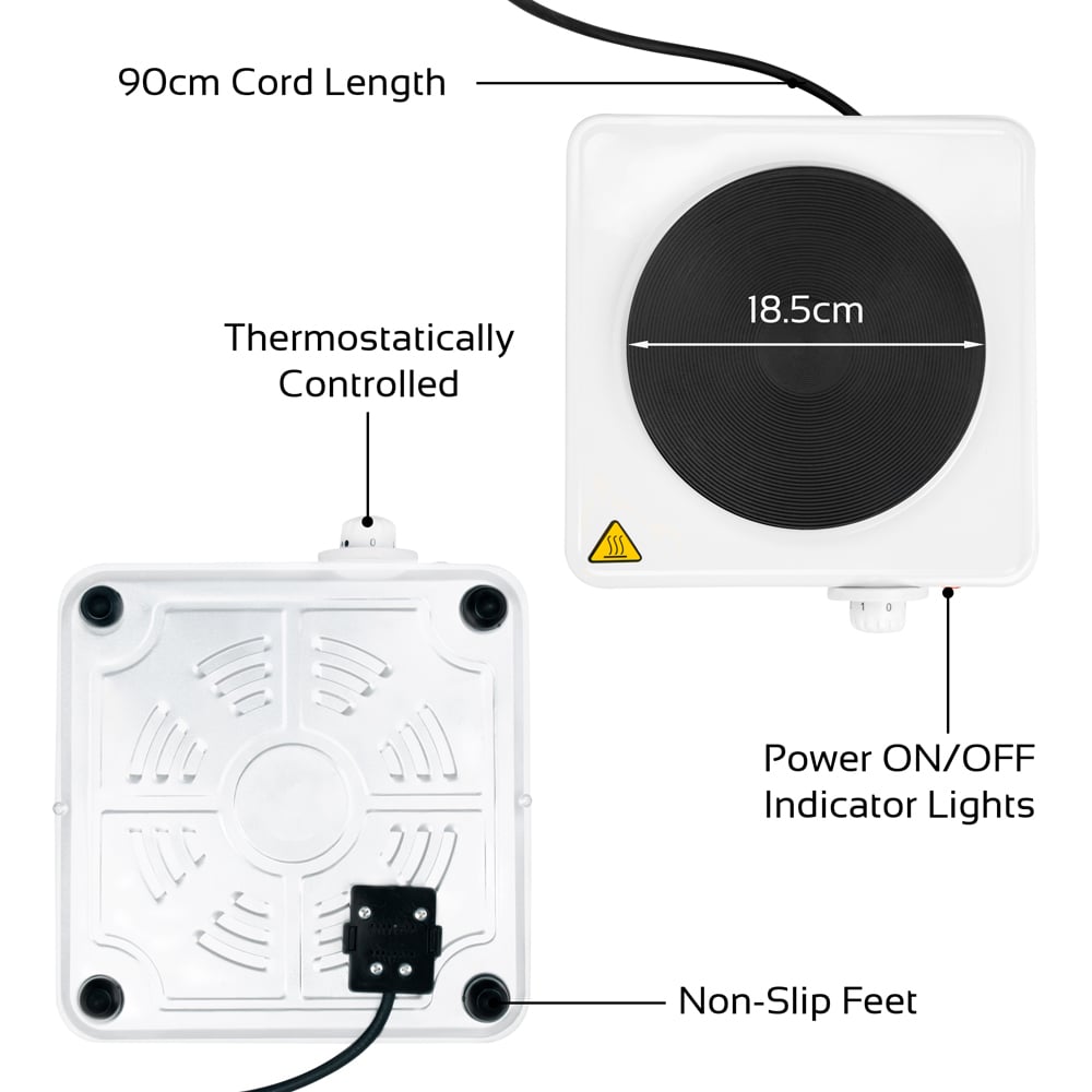 Quest Electric Single Hot Plate 1500W Image 5