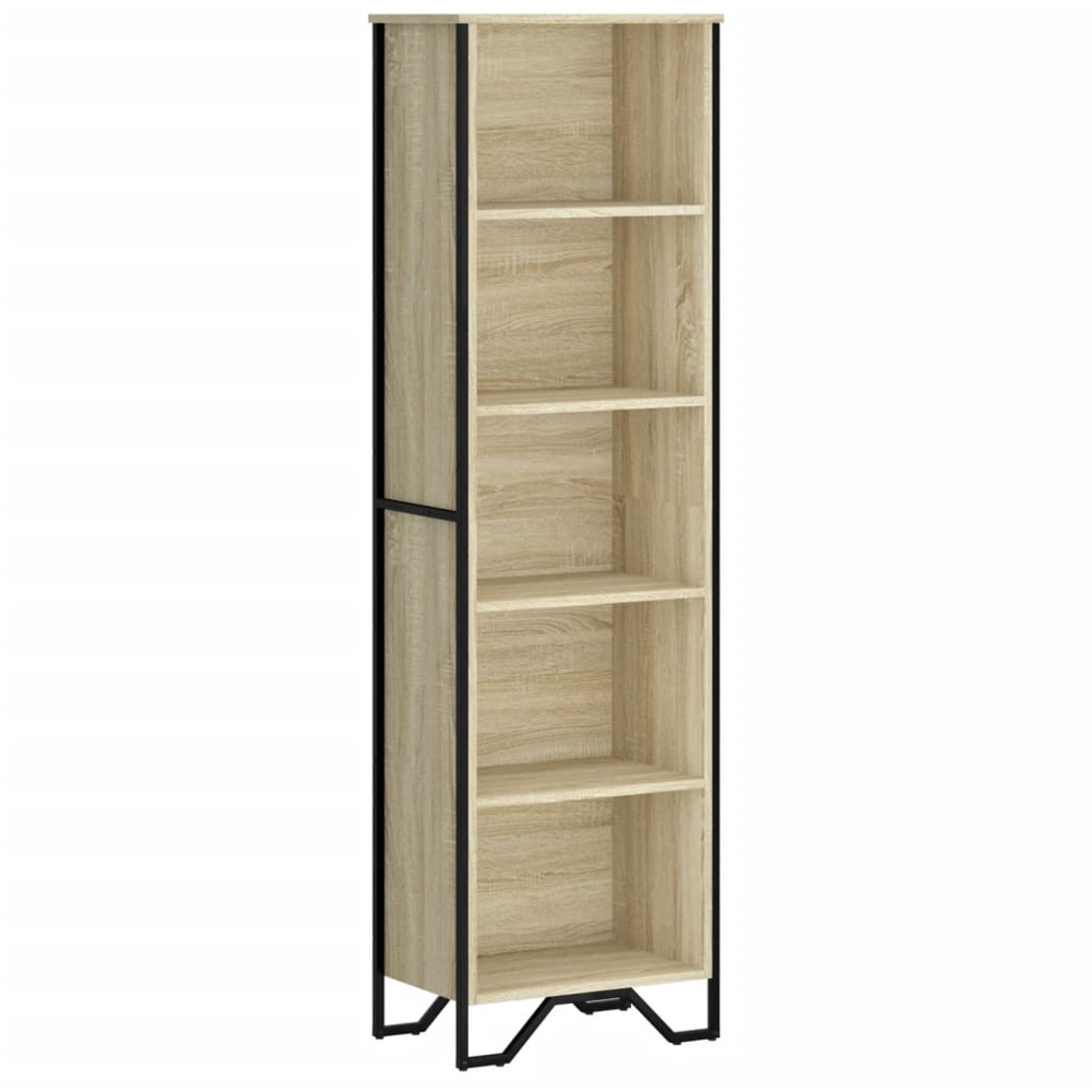 vidaXL 5 Shelf Sonoma Oak Bookcase Image 2