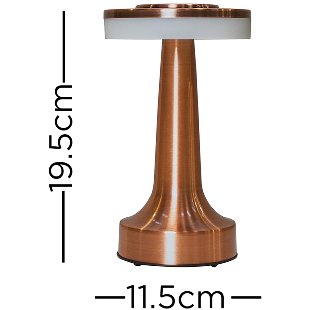 ValueLights Talence Copper LED Garden Table Lamp Image 6