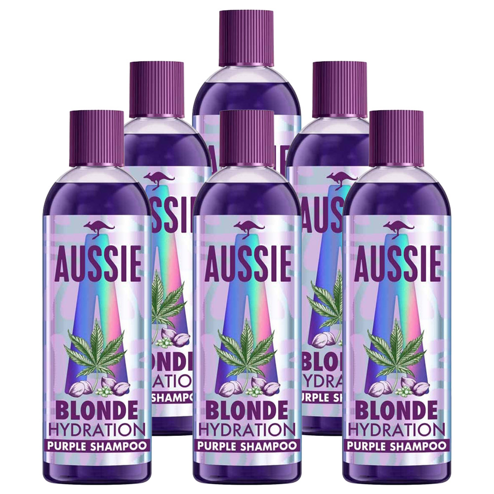 Aussie Blonde Hydration Purple Shampoo Case of 6 x 290ml Image 1