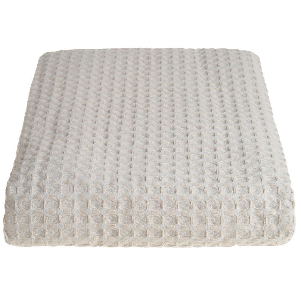 Allure Home Fashions Hotel Taupe Waffle Throw Blanket 175 x 225cm Image 1