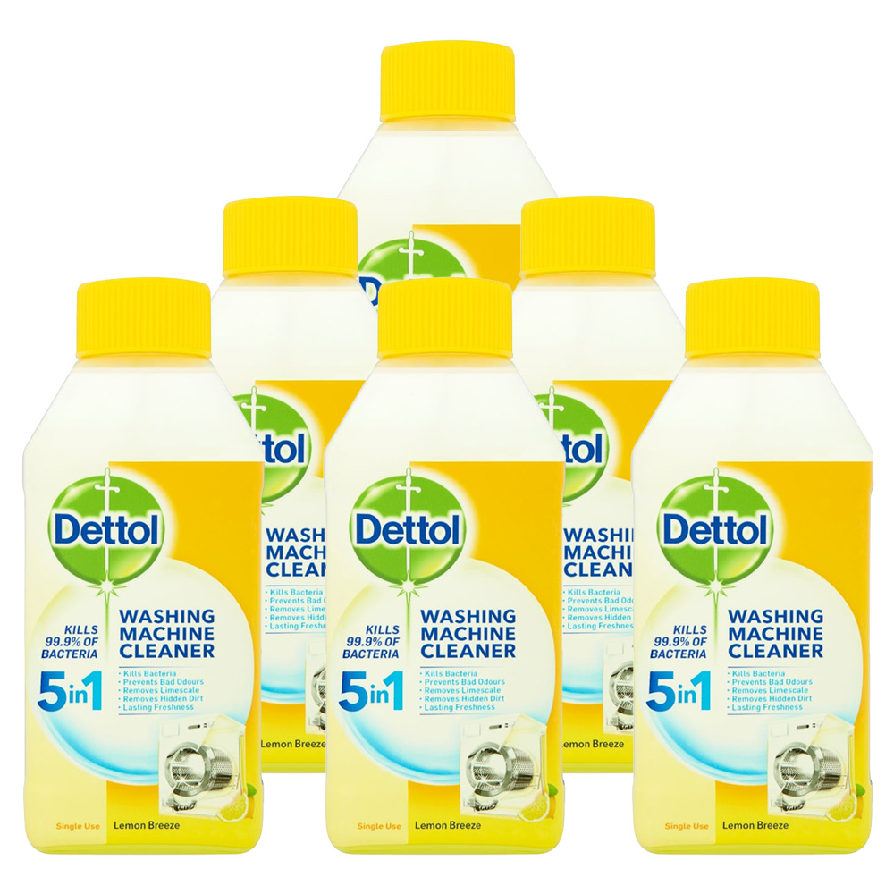 Dettol Lemon Washing Machine Cleaner Case of 6 x 250ml Image 1