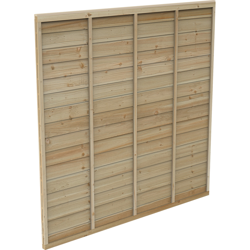 Forest Garden 6 x 6ft Natural Signature Lap Fence Panel Image 2