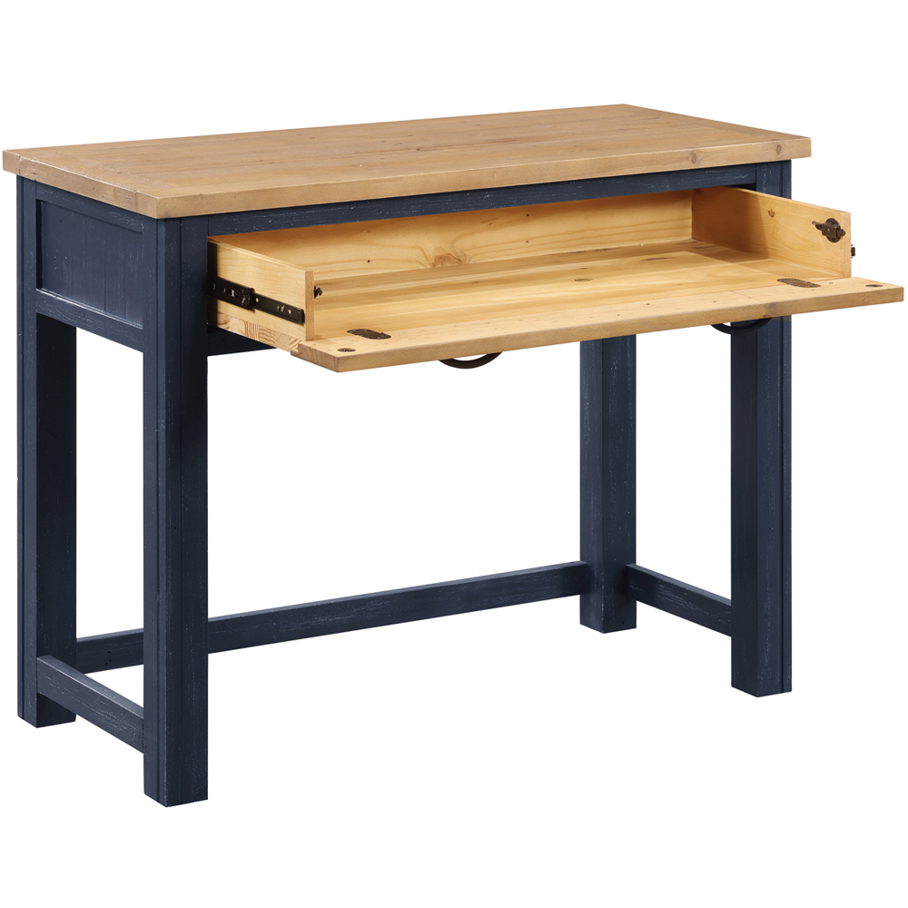 Baumhaus Splash of Blue Wooden Desk Blue and Brown Image 3