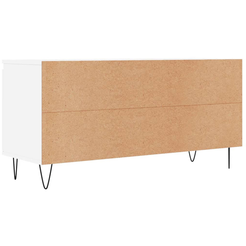 vidaXL 2 Door 2 Shelf White TV Cabinet Image 8