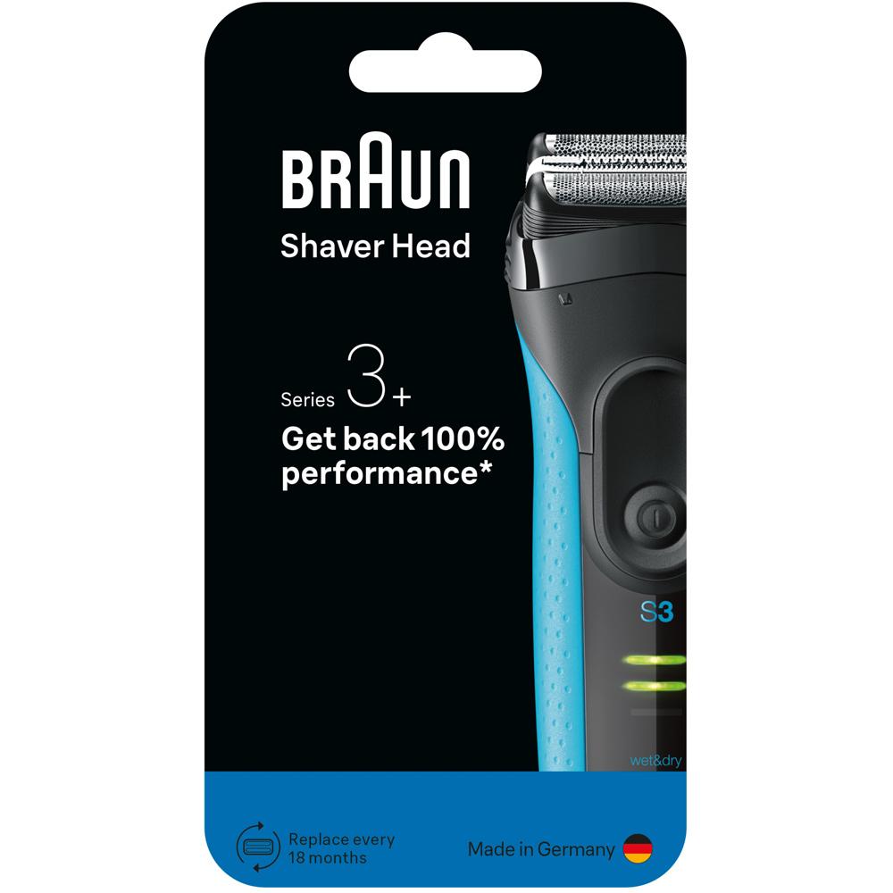 Braun Series 3+ 32B Black Electric Shaver Original Replacement Head Image 2